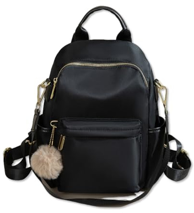 SONARIN Polyvalent Antivol Sac à Dos Femme,Léger Mode Sac à Dos Loisir pour Dames Sacs d'École Cartable Filles,Sacs à Bandoulière Convertible pour Travail Voyage Collègez(Noir)