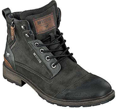 MUSTANG Herren Stiefelette Schnürboots 4140-504, Größe:43 EU, Farbe:Grau