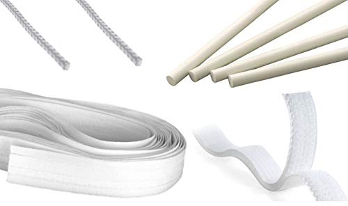 ROMAN BLIND KIT 2 METRES - (No Track) 4 x 2m rods, 4 x roman tape, 2 x 2 hook&loop, 10m string