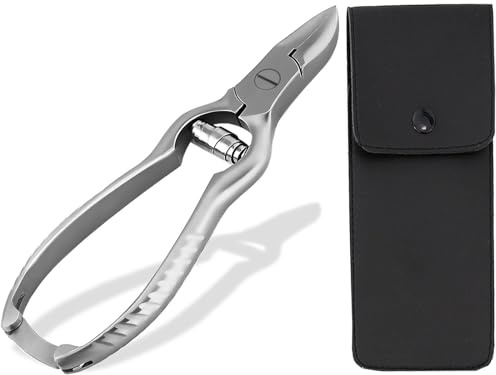 Nagelzange Fußnagelzange 14 cm Nagelschere Edelstahl Rostfrei gebogen | Fußpflege Nagelschneider Nagelknipser für die Maniküre und Pediküre 14 cm inkl. Etui