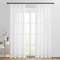 PONY DANCE 2er Set Leinenoptik Vorhänge mit Kräuselband Gardinen Weiss Halbtransparent H 220 x B 140 cm Schlafzimmer Gardinen und Vorhänge Halbtransparent Leinen Gardine Weiß