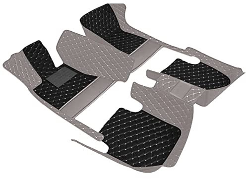 Maibuli Auto Fußmatten für Volvo S40 S60 S60L S80 S80L S90 V40 V60 V90 C30 XC60 XC70 XC90 Anpassen Teppich Matten Zweifarbig Grau mit Schwarz