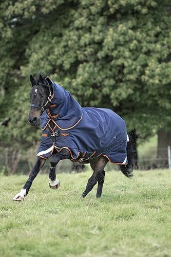 Horseware Rambo Supreme Turnout Lite 50g - Navy/Orange