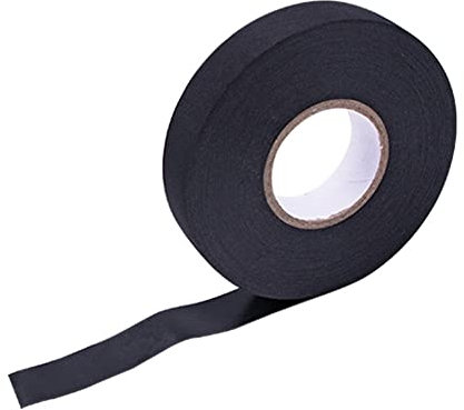 ihreesy Auto Kabelband,Multifunktional Elektrisches Klebeband Kfz Isolierband Selbstklebende Hochtemperaturbeständiges Dichtungsband Auto Kabelbaum Tape,Schwarz 250mic (19mmx15m)