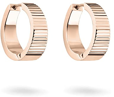 LIEBESKIND BERLIN Damen Creolen aus Edelstahl - Verschiedene moderne Designs & Größen in Silber, Gold, Roségold und Schwarz erhältlich – modern & alltagstauglich