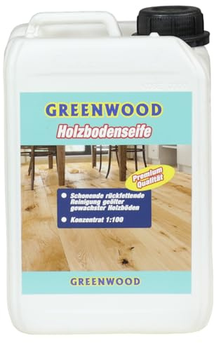 Greenwood Holzbodenseife Parkettseife für geöltes Parkett, 3 Liter