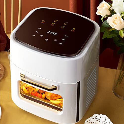 THREMA Friteuse À Air Combiné Four Grille-Pain, Comptoir De Four À Convection avec Écran Tactile Numérique, Clip De Poignée Et Panier De Rôtissage, Très Grande Capacité, pour La Cuisine À Domicile