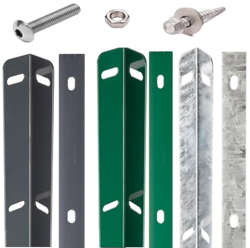 Maxhome24 | Zaunanschlussleiste | Universal | Doppelstabmattenzaun | Zaun | Verbinder | 103 cm-Anthrazit