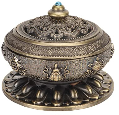 Quemador de Incienso, Soporte para Quemador de Incienso de Aleación de Bronce, Quemador de Incienso de Carbón, Soporte de Incienso para Oficina en Casa, Yoga y Decoración de Salón de Té