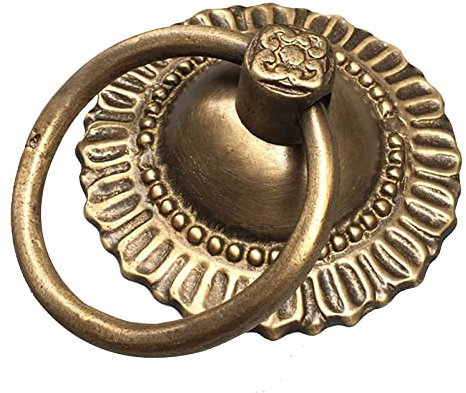 XUJIAM Haustürklopfer, Türklopfer, Antiker blumenförmiger Türklopfer aus Bronze, verdickter Türgriff, Retro-Villa, altes Haus, Haustür, Dekorationszubehör (Color : Bronze)