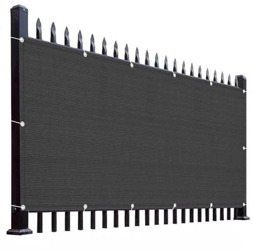 Wzmazingly Privacy Fence Screen Height 1.2m/1.3m/1.4m/1.5m, Outdoor Garden Screening Netting 90% Blockage for Backyard Patio Fence, with Cable Ties and Eyelets (Color : Black, Size : 1.4x15m)