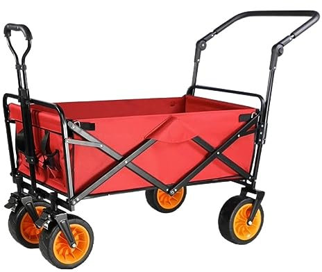 CCYENG Trolley Cart Outdoor Klappbarer Mehrzweckwagen Garten Faltbarer Wagen Wagen Mit Bremse Und Einstellgriff Campingwagen Gartenwagen