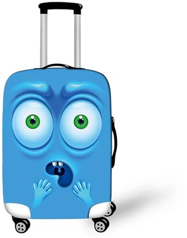 Muiuou Elastische Kofferschutzhülle,3D Cartoon Print Trolley Fall Schutzhülle Koffer überzieher,Waschbare Anti-Kratzer Staubdichte Fall Trolley Protector Kofferschutz (XL (30-32 Zoll),Stil 16)