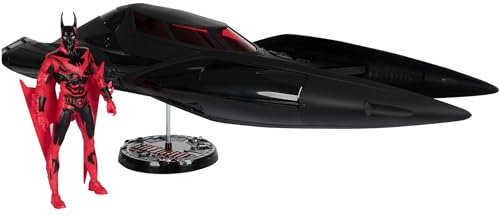 McFarlane Toys DC Multiverse Batman Beyond 7 Inch Scale Vehicle Figure Exclusive - Batman & Batmobile Gold Label