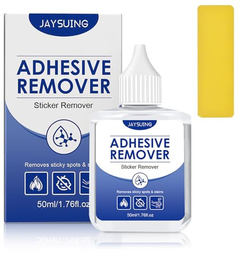 RANJIMA Rimozione di etichette, residui di colla, colla istantanea, rimozione della colla con raschietto, rimozione dell'etichetta, rimuove rapidamente i residui di colla ostinata, 50 ml