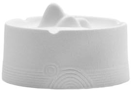 TCDHICY Aschenbecher Keramik-Aschenbecher mit Deckel, Schreibtisch-Aschenbecher for drinnen und draußen, Zuhause, Büro, Garten, Café, Dekorationen, Raucherhalter Desktop-Aschenbecher(Weiß)