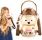 FairyPeach Borraccia con Orso Kawaii, Borraccia Portatile a Forma di Orso Carino con Cinghie e Adesivi, Borraccia Orso con Cannuccia, 1000 Ml, Ideale per Attività All'Aperto, Scuola (Marrone)