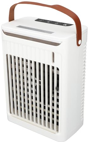 Raffreddatore D'Aria Portatile con Nebbia, Ventilatore per Condizionatore con 5 Velocità del, Raffreddatore D'Aria Evaporativo 680 Ml, 7 Luci LED, 2 Condizionatori a Nebbia