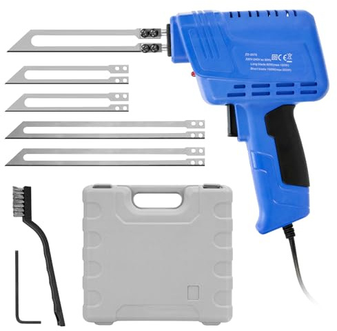 Electric Hot Knife Foam Cutter,Polystyrene Cutting Kit with 4 Blades | Fabric Hot Knife Cutting Tool,Portable Rope Cutter for Sponge,Cutting Belt,Webbing,Rubber,Cloth,EPP, EPS, KT Board