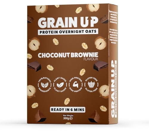 Grain UP - Luxurious Choconut Brownie Overnight Oats 300g, Convenient, Nutrient-Packed, Healthy Meal Prep Option