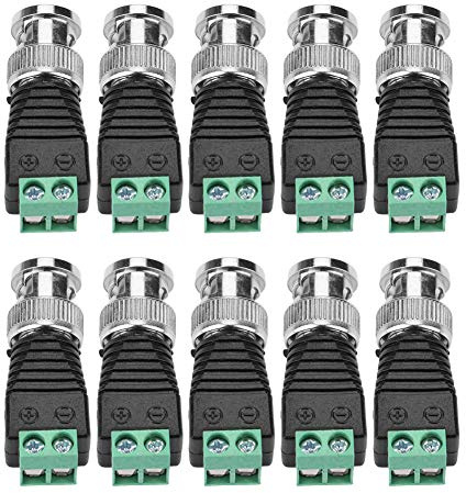 10pcs Verde Coassiale Coassiale BNC Cavo Cavo Connettore Terminal Adattatore CCTV Video Balun Calco di Alimentazione Connettore di Spina per Spina per la Striscia LED di