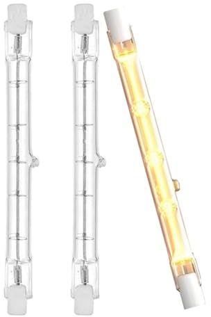 UGEFKMQ Halogen Leuchtmittel R7S 500W 118mm T3 J Typ Doppelseitige Glühlampen Quarzröhre Halogenlampen R7S J118 300W 230V Warmweiß 2PC 400W