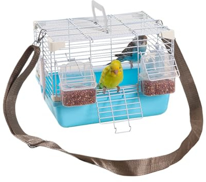 Wellensittichkäfig, Tragbare Wellensittich-Transportbox, Mit Tragegriff & Robustes Kleintierzubehör Für Nymphensittiche, Pfirsichköpfchen Und Perlaustriche Transport & Tierarztbesuche