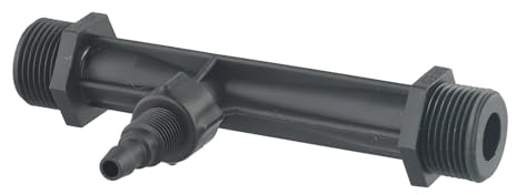 FUANA Venturi Injecteur d'engrais d'arrosage de jardin avec interrupteur, tube d'eau et filtre pour BSP, plastique, tube de 2,26 m, débit 0,65-2,42 m³/h