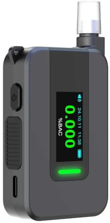 Tragbarer elektrochemischer Alkoholtester mit Sprachbericht für Trunkenheit am Fahren, 0–400 mg/100 ml Reichweite, ± 6 mg/100 ml Genauigkeit, Schnellladung, kompaktes Design für Auto und LKW