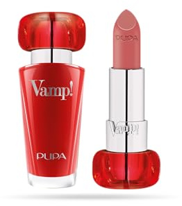 Pupa Rossetto Vamp! 206 Toasted Rose - Rossetto dal Colore estremo con Trattamento volumizzante per Labbra rimpolpate (disponibile in 24 Varianti Colore)