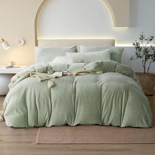 YASMENG Biancheria da letto invernale calda, 200 x 200 cm, in morbido peluche, super morbida e morbida, di alta qualità, con chiusura lampo e 2 federe da 80 x 80 cm