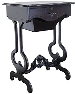 Antikes Nähtischchen Historismus um 1870| Nähtisch Beistelltisch Nähkästchen | Mahagoni | 1 Schubladen | B: 55 cm (10711)