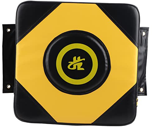 Agatige Boxing Focus Target Bag, PU Wall Punch Boxing Trainingstasche Focus Target Wall Fighting Pad Training Fitness Equipment Bag Für Taekowndo Martial Arts(Schwarz+Gelb)