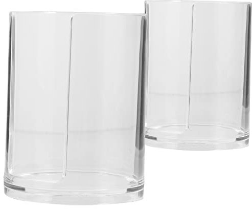2 Pz Portabicchieri Organizer Per Bicchieri Di Carta Da Scrivania Porta Bicchiere Per Risciacquo Tazze Da Bagno Tazza Di Tè Al Latte Acrilico Coperchio Del Bicchiere Di Carta