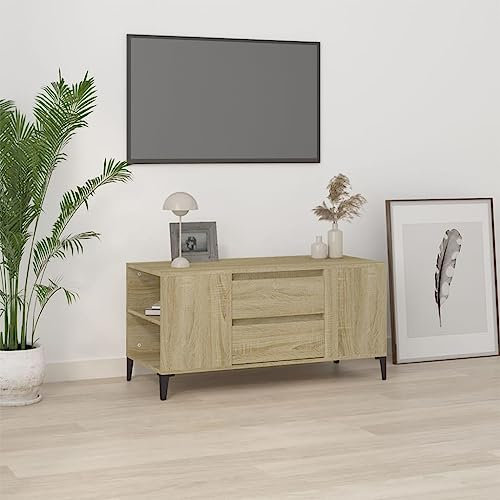 RAUGAJ Home & Garden TV-Schrank, Sonoma-Eiche, 102 x 44,5 x 50 cm, Holzwerkstoff