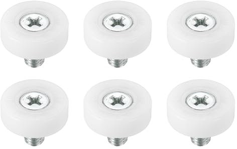 PATIKIL 19 mm Rulli cassetto, 6 pz Ruote di ricambio per puleggia per cassetto in plastica con puleggia piccola