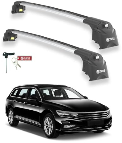 TURTLE kompatibel mit Volkswagen Passat Variant (B8) 2015-2024 Air2 Dachträger | GRAU