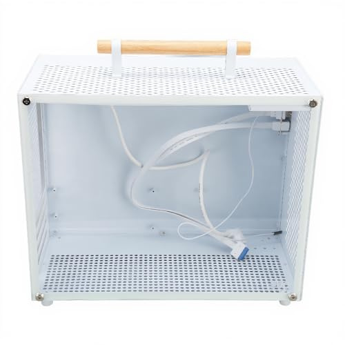Caja para PC Micro ATX, Caja MATX con Interfaz USB 3.0 Tipo C de 20,6 L, Panel Lateral Transparente,de Madera, Compatible con Alimentación ATX, Caja Mini ITX para Oficina de