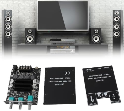 Scheda Amplificatore Bluetooth, ZK-1002T 2x100W Scheda AMP Stereo HIFI a 2.0 Canali con Chip TPA3116D2, Modulo Amplificatore Audio con Controllo Alti e Bassi per Altoparlanti Fai