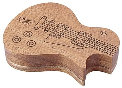 Gitarren-Pick-Halter, Holz-Plektrum-Gitarrenkoffer, personalisierte Mediator-Aufbewahrungsbox, Bass-Pack, Jazz-Geschenk Gitarren-Pick-Box