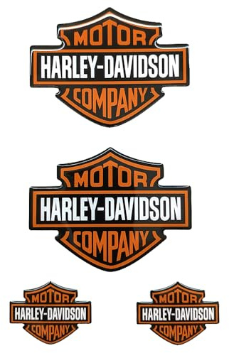 4 Aufkleber aus Harz, 3D-Gel-Aufkleber für Motorrad, Roller, Helm, kompatibel mit HARLEY DAVIDSON