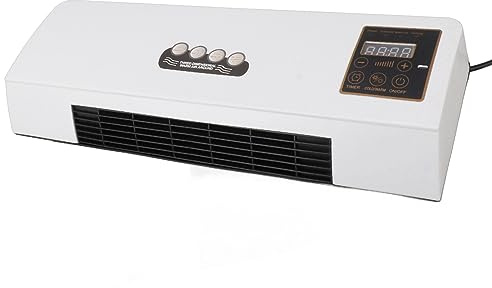 Climatiseur Mural 1800W, Chauffage électrique de Refroidissement, Machine avec Télécommande, Minuterie pour Chambre à Coucher et Salle de Bains, 220V (Fiche UE 100 ‑ 240V)