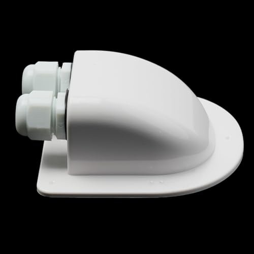 Scatola passacavi solare impermeabile per camper fotovoltaico camper, design curvo per protezione dal vento forte (bianco)