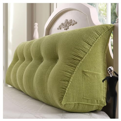 Mosnesrt Rückenkissen - Lesekissen für Bett und Sofa, Dreieckskissen, Schulter, Rücken- und Lendenwirbelstütze, Sitzkissen, Wandkissen, Sofa Rückenkissen Keilkissen mit Seitentasche, Beige
