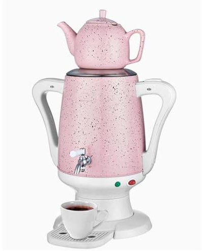 LBMED Tetera Turca Eléctrica 4L, Cafetera Turca Eléctrica Acero Inoxidable con Capacidad Tetera 1L, Control Automático Temperatura Y Funciones De Apagado, Conserva Saludable El Sabor Original,para Té