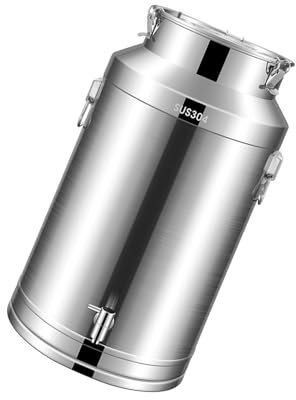 Generico Bidone del Latte in Acciaio Inossidabile per impieghi gravosi Secchio del Latte in Acciaio Inossidabile con Rubinetto per l'uso in ristoranti, Hotel e cucine, 35L