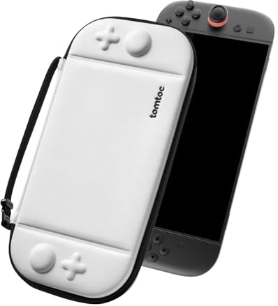 tomtoc Pochette Nintendo Switch 2, Étui Rigide Slim, Protection Militaire | Avec 12 Cartouches de Jeu, Brevet Original, Intérieur Doux, Housse de Transport pour Console, Voyage et Quotidien