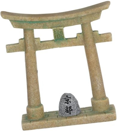 Yardwe Japanisches Miniatur-Torii-Tor Stein Aquarium- Fischtank-zubehör Bonsai-Garten Einzigartige Heimdekoration
