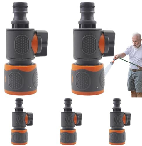 5 Pack Quick Release in Lines Shut Off Valve Professional Hose Pipe Connector On/Off Valve Adapter for Garden Hose Pipe