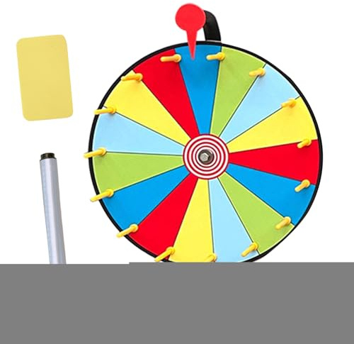 Generisch Prize Wheel - Tabletop Roulette Spinner | Rad Des Glücks | Plattenspieler Farbe 15 Slots Spinner | Problemlose Roulettes Spinniing-Spiele Für Die Messe, Karneval, Lotteriespiele, Wortspiele